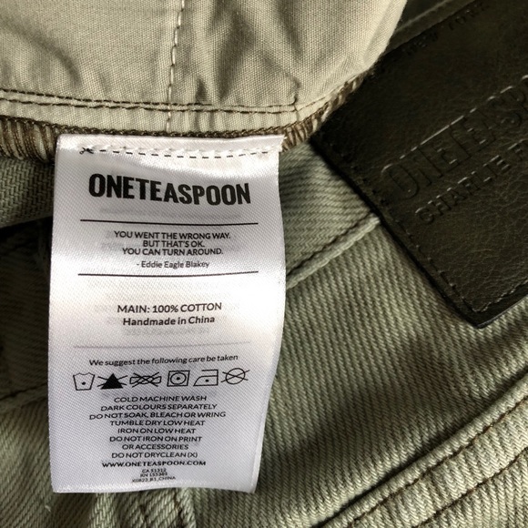 One Teaspoon Charlie Flare Size 26 Super Khaki Color NEW NWT - Picture 14 of 15